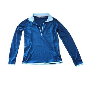 Women's Under Armour Heat Gear Teal Quarter Zip Shirt Size Medium